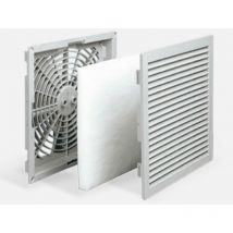 Oerre griglia &43 filtro 150x150 a profilo piatto con filtro g15 s ip54 grigio ral 7035 0092635