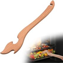 Ofen-grillgriff-entferner Küchenhelfer Mit Langem Holzgriff, Ofenstab Zum Schutz Vor Verbrennungen, Zum Grillen, Für Die Heißluftfritteuse, Zum Kochen