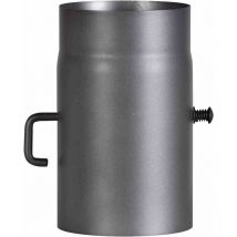 Ofenrohr 250 mm, ø 150 mm, grau Regulierklappe