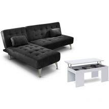 Oferta: Sofa Cama Chaise Longue xs + Mesa de Centro Elevable