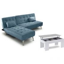 Oferta: Sofa Cama Chaise Longue xs + Mesa de Centro Elevable