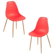 Regalos Miguel - Packs Sillas Comedor - Pack 2 Sillas Mykle - Rojo