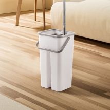 Off-white Household Wet and Dry Floor Cleaning Tool Mop and Bucket Set