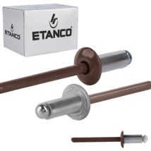 Aluminium Offene Nieten 4,8x10mm ral 8017