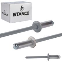 Aluminium Offene Nieten 4,8x12mm ral 9006