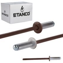 Aluminium offene Nieten 4x12mm ral 8017