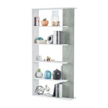Offenes Design-Bücherregal aus weißem Beton cm 90 x 25 x 180 h