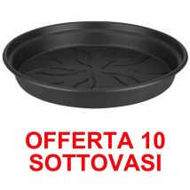 Offerta 10 sottovaso green basics saucer 34CM living black Elho