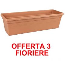 Offerta 3 fioriera green basics trough 40CM mild terra Elho