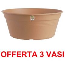 Elho - offerta 3 vaso per bulbi green basics bowl 27CM mild terra