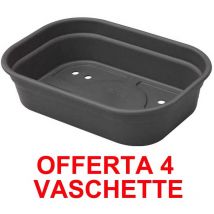Offerta 4 vaschetta per coltivare green basics grow tray s living black Elho