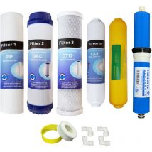 Depuragua - Offerta. Ricambi osmosi inversa 5 filtri e membrana 75 gpd moon