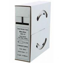 10 m tubo termoretraibile 2,4 mm 1,2 mm nero dispenser box officina auto - Offgridtec