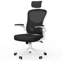 Rattantree - Office Chair Ergonomic Desk Chair Executive Swivel Computer Chair with Headrest Max Load 150kg Black/White