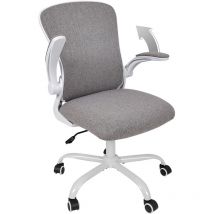 Puluomis - Office Chair, Ergonomic Desk Chair, Swivel Chair with Lumbar Support, Flip up Armrests, Dark Grey