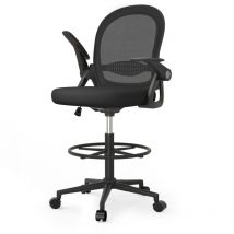 Naspaluro - Office Chair Ergonomic, Swivel Painting Chair, Desk Chairs with Footrest Ring, Height Adjustable Computer Chair, Swivel Mesh Chair with