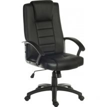 Rs Pro - Office Chair in Bonded Leather With Padded Rest And Amrest - Black