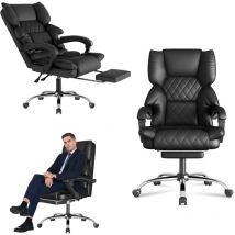 Office Chair Leather Bigzzia Reclining Office Chairs Ergonomic - Executive Office Desk Chair - High Back Computer Chair - Executive Swivel Chair with