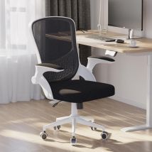 Naspaluro - Office Chair with Padded 90° Flip-up Armrest, Lumbar Support, Height Adjustable Ergonomic Desk Chair, Executive Swivel Rolling Computer
