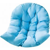Coussin de chaise, coussin de chaise rond, coussin de siège rembourré rond - coussin de chaise, pour l'intérieur et l'extérieur, 90 x 120 cm, bleu