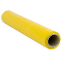 Film Amarillo Para Embalar 50 Cm De Ancho Y Estirable Hasta 300 Metros De Longitud – Rollo De Film Elástico Manual Para Embalaje Industrial – 1 Unidad