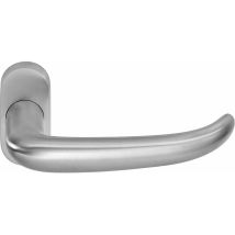 Ogro - Drückerlochteil Premium 8999 Fs/6621 - Mit Rosette, Edelstahl Matt