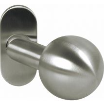 Ogro - Knopfdrückerlochteil Premium 8350 V/6621 - Mit Rosette, Edelstahl Matt