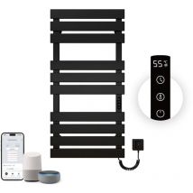 Oihpaw - Badheizkörper Elektrisch,1100x550MM Intelligenter Handtuchwärmer mit WiFi, 380W Elektrischer Handtuchwärmer Schwarz Rechts Badheizkörper