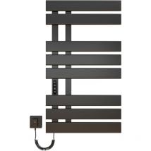 Elektrisch Handtuchheizkörper 500×880mm 300W Handtuchtrockner Elektrisch Energie Sparen IPX5Schwarz Links - Oihpaw