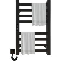 Oihpaw - Sèche-serviettes électrique - 450x700mm - Porte-Serviettes Radiateur, Chauffant en Fibre de Carbone - Anthracite - Black LeftNoir Gauche