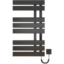 Oihpaw - Sèche-serviettes électrique - 500×880mm - 300W - Radiateur de salle de bain - Température réglable - Etanchéité IPX5 - Noir DroiteNoir à