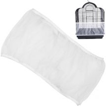Oiseau à Cage En Nylon, Filet De Protection Pour Cage à Oiseaux, Cage Oiseaux Maille, Universel Ajustable Ventilation Anti-Poussière Sécurité