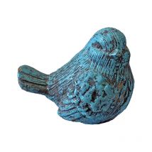 Oiseau bleu céramique 10x8x8cm