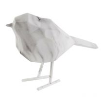 Statue décorative Petit Oiseau en polyrésine effet marbre - Hauteur 17 cm - present time