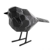 Statue décorative Petit Oiseau en polyrésine effet marbre - Hauteur 17 cm - present time