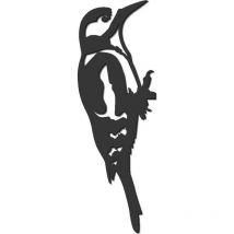 Metalbird - Oiseau sur pique pic epeiche en acier corten