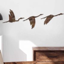 Asir Group Llc - Oiseaux décoratifs en métal Rusty Birds (Lot de 3)