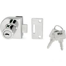 Tancador Ojmar Madera Niquel (para 917) - Línea Uno Ojmar Sistema sin perforar para vitrinas con bombillo de chapitas