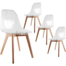Altobuy - okoa - Lot de 4 Chaises Transparentes