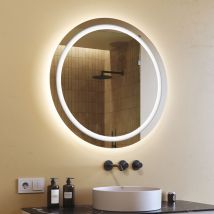 Round Bathroom Mirror led 80cm, OKR033, Cold White Light 6000K