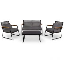 Gartenset 4-Sitzer UV-beständig olbia set dark grey mchaus