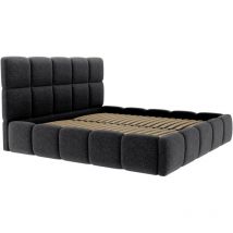 Lit coffre 200 x 200 cm - Tissu texturé - Noir - damado de Pascal Morabito