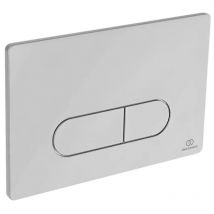 Ideal Standard - Plaque de commande murale oleas double volume wc suspendu, chromée brillant