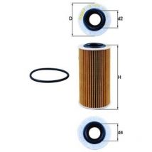 Ölfilter für Audi und Volkswagen – Außendurchmesser 63,5 mm – Innendurchmesser 32 mm – Filterhöhe 123 mm – MAHLE