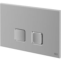 OLI Basal Satin Chrome 230mm Flush Plate with Square Push Buttons