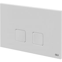 OLI - Basal White 230mm Flush Plate with Square Push Buttons