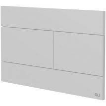 Slim White 255mm Flush Plate with Rectangular Push Buttons - OLI