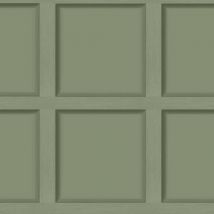 Holden - Olive Green Wood Panel Effect Wallpaper Decor Modern Contemporary