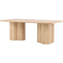 Olivia Esstisch 100 x 210 cm – Weißwäsche – Hochwertige Materialien – Ideal für gemeinsame Mahlzeiten