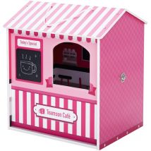 Teamson Kids - Olivia's Little World Maison de poupée City Café en bois pour fille rose TD-12953A - Rose